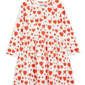 Mini Rodini Red Heart Pattern Dress